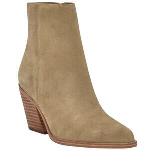 Calvin Klein Women's Fallone US 6.5M Light Tan Suede Pointy Toe Casual Booties